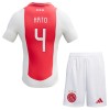 Original Trikotsatz Ajax Amsterdam Jorrel Hato 4 Heimtrikot 2024-25 Für Kinder